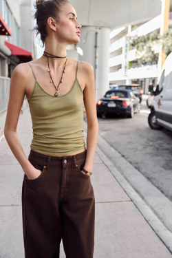 ZARA ДЖИНСЫ Z1975 BARREL СО СРЕДНЕЙ ПОСАДКОЙ И ДЛИНОЙ ДО ЩИКОЛОТКИ, КОРИЧНЕВЫЙ