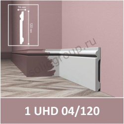 Плинтус Unica UHD04/120, белый, L 2.4м