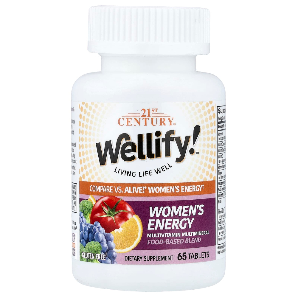 21st Century, Wellify!™ Women's Energy, мультивитамины и минералы, 65 таблеток