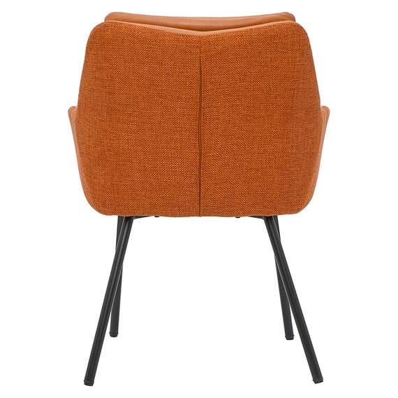 Стул Allar коричневый, экокожа, рогожка