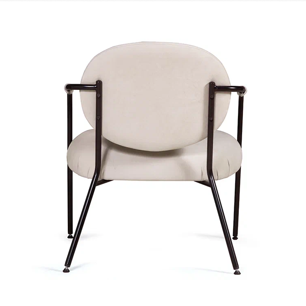 Лаунж кресло EGO, велюр белый