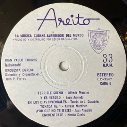 Винтажная виниловая пластинка LP Juan Pablo Torres Mangle Instrumental (Cuba Куба 1976)