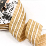 Лента Полиэстер 3,8см х 20м с зигзагом (Бежевый)