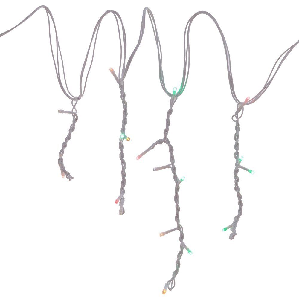 GAEM Электрогирлянда ул бахрома, L6м, 120 LED, разноцв, 1 тип свеч, 4W, шнур бел, IP44, с адапт