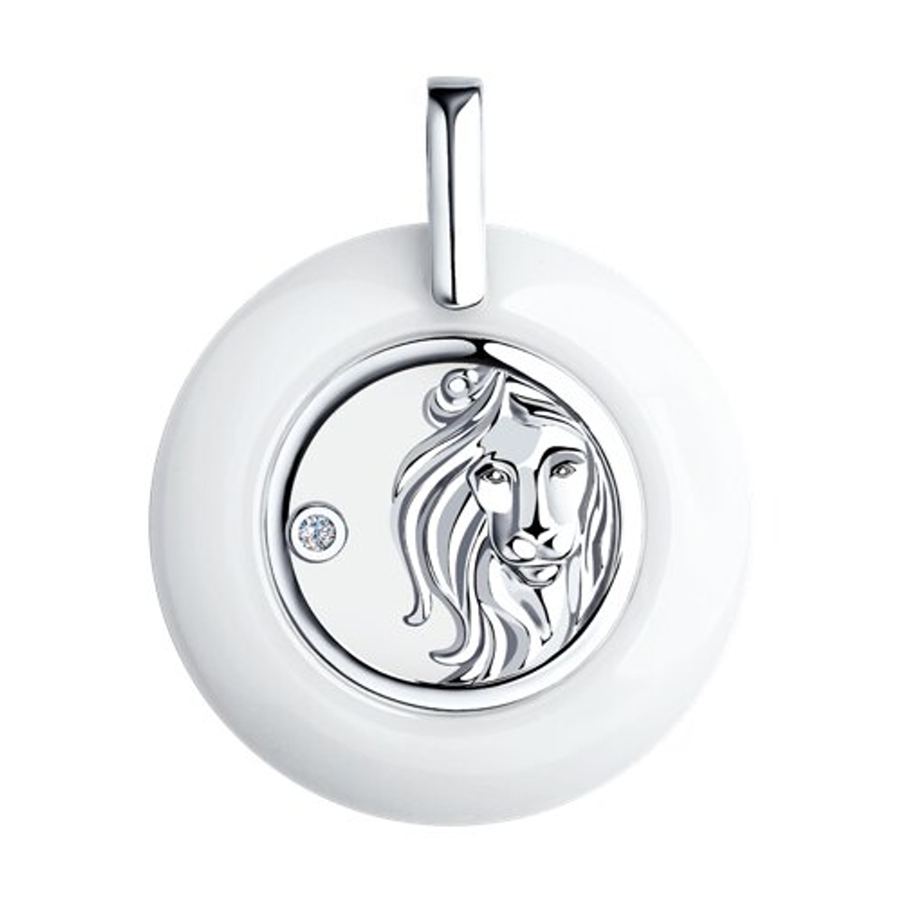 Подвеска из серебра с керамикой