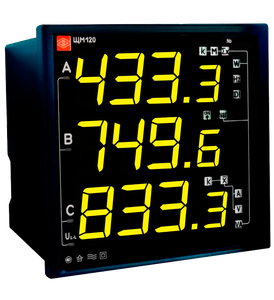 Измерительный многофункциональный прибор  ЩМ120-400В-1500/5А-220BУ-RS06-RE-4П-Ж-х-х