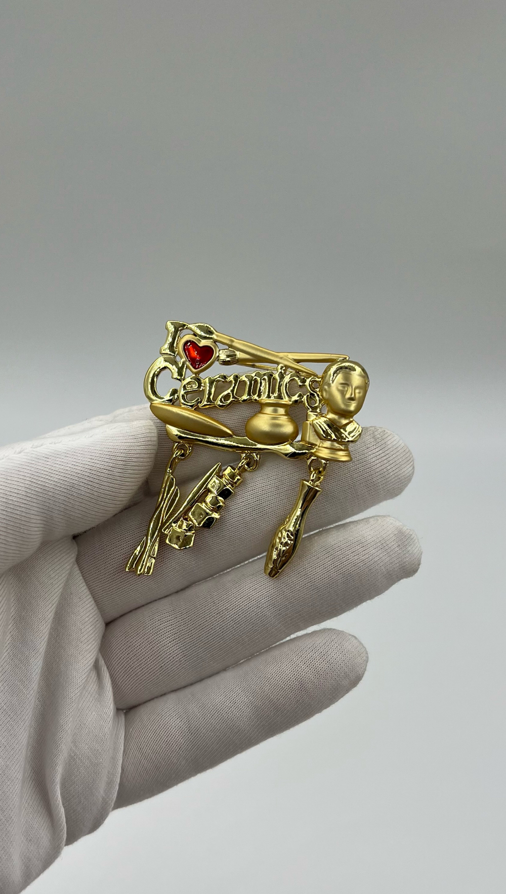 Брошь I love ceramics Danecraft
