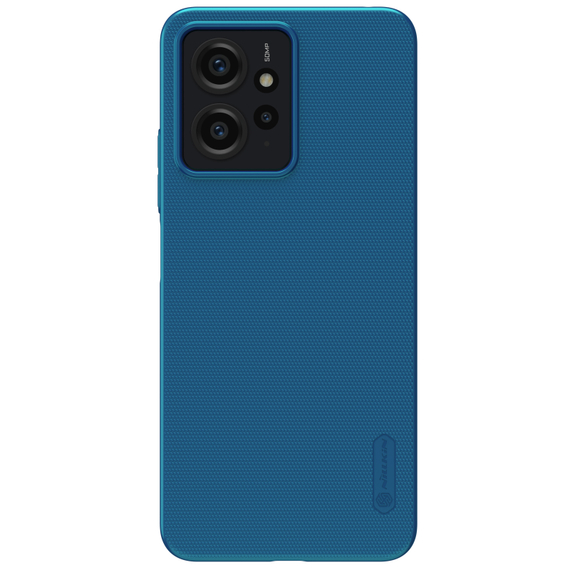 Жесткий чехол синего цвета (Peacock Blue) от Nillkin для Xiaomi Redmi Note 12 4G, серия Super Frosted Shield