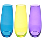 Ваза стеклянная 26см «Радуга G» (6 разных цветов) Z43267/01