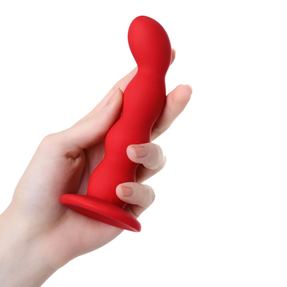 Красный силиконовый анальный фаллоимитатор 13см ToyFa ToDo 357018