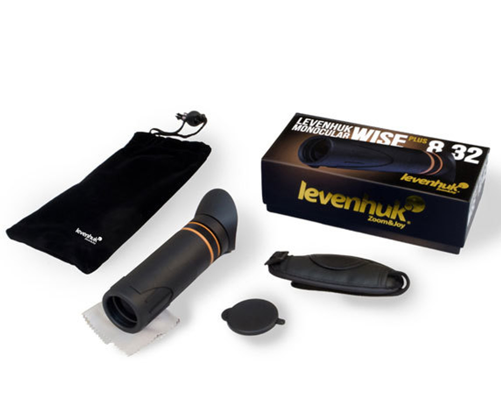 Комплект поставки монокуляра Levenhuk Wise Plus