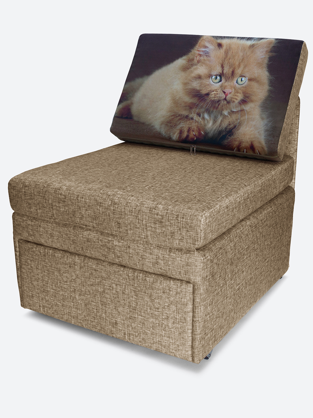 Кресло-кровать "Миник" Rich Beige (бежевый), купон "Котенок с когтями"