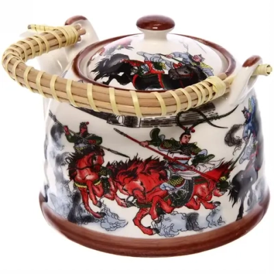 Чайник заварочный керамический 700мл с ситом «Воины»