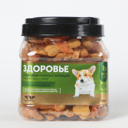 Лакомство для собак "Грин Кьюзин" GREEN QZIN ЗДОРОВЬЕ злаковые галеты с курицей 750гр