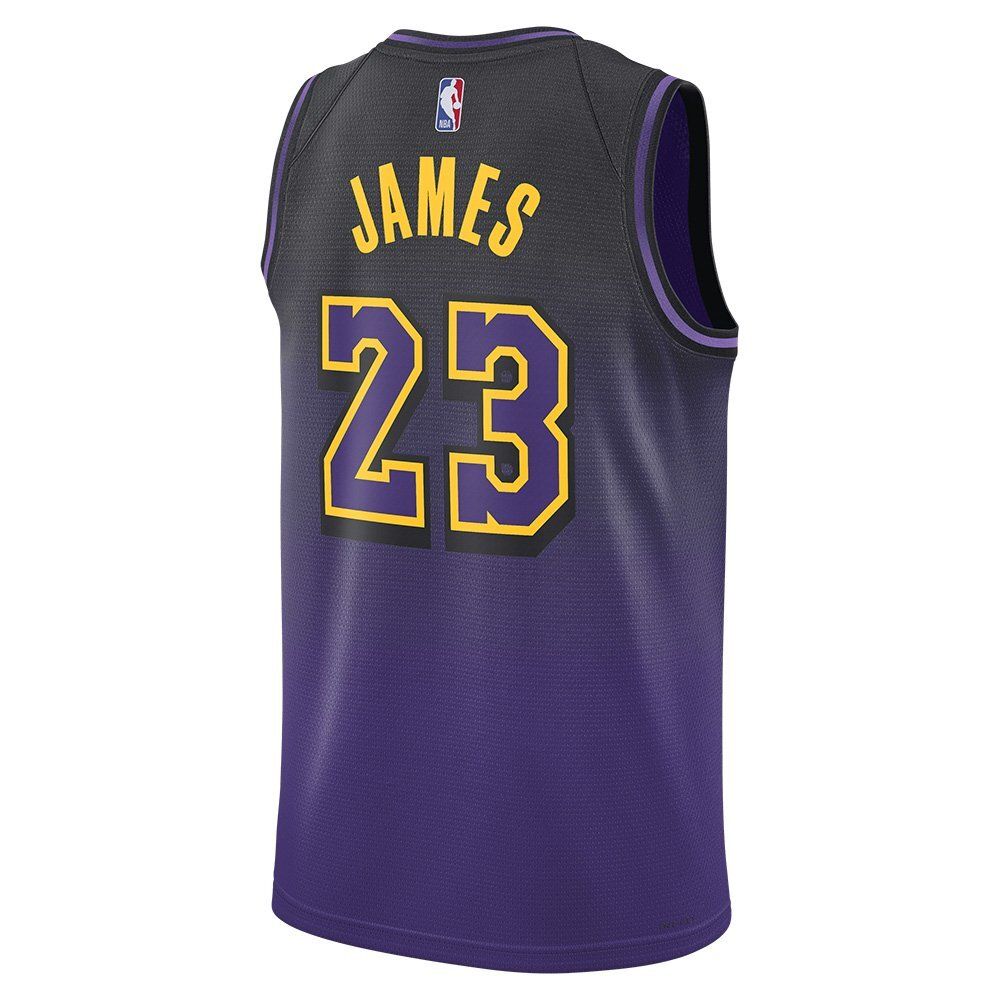 Баскетбольная джерси Nike NBA 2024/25 City Edition Swingman Los Angeles Lakers LeBron James Purple Jersey