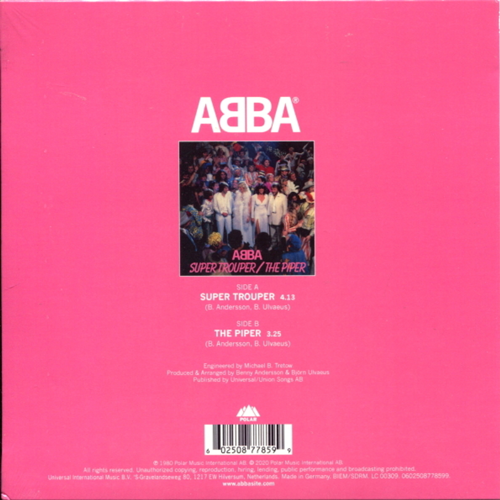 ABBA / Super Trouper + The Piper (Picture Disc)(7" Vinyl Single)