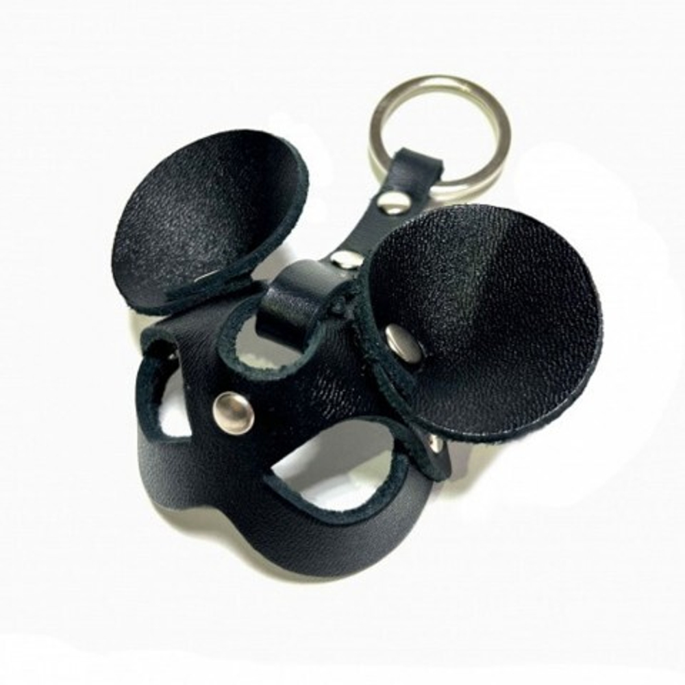 Брелок кожаный мышка