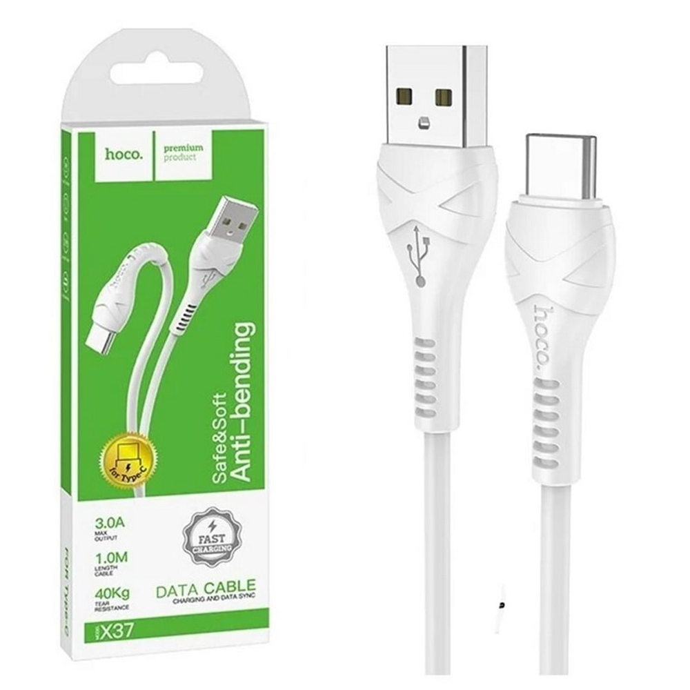 Кабель USB - TypeC HOCO X37 (белый) 1м