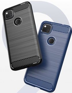 Чехол защитный черный для Google Pixel 4A 4G, серия Carbon от Caseport