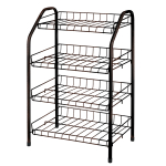 Этажерка для обуви 4 полки 460*280*700мм ЭТ2/Ч (черный)
