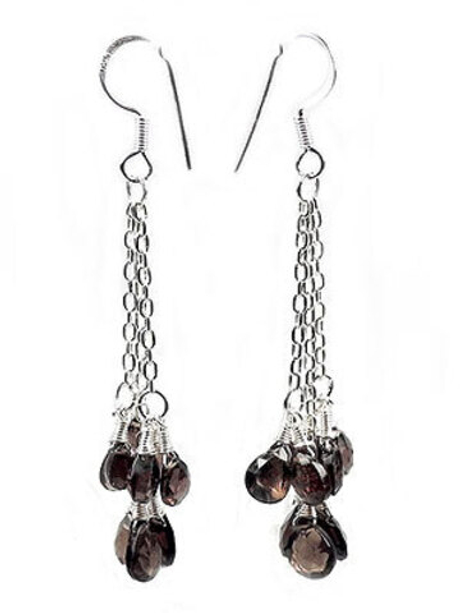 Серьги "Рашель" раухтопаз