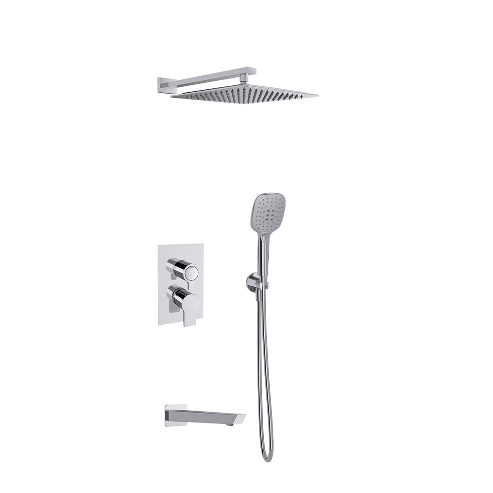 Встраиваемый смеситель для душа с изливом, троп. и ручным душем BLAUTHERM 941513RK300