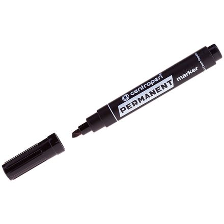 Маркер перманентный скошенный 1-5мм, Centropen, чёрный