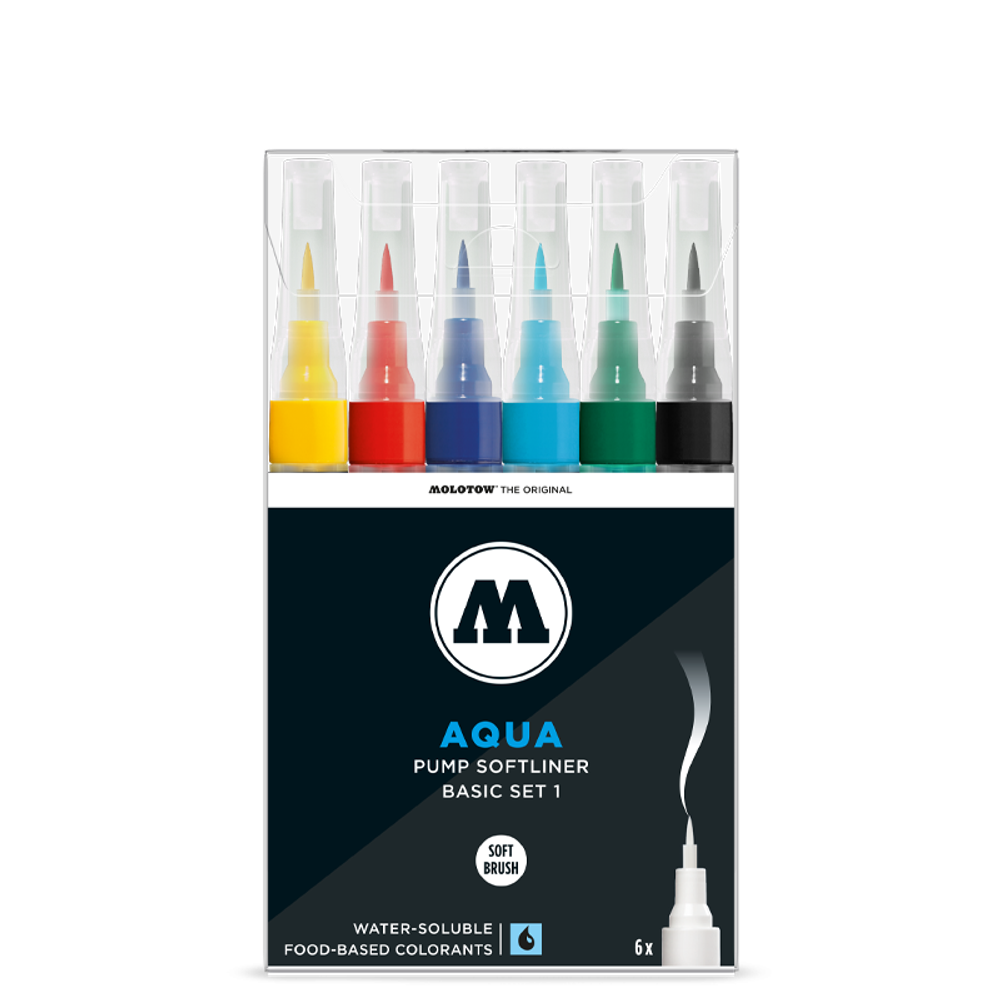 Набор маркеров MOLOTOW GRAFX AQUA 6шт Set 1