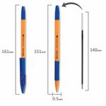 Ручка шариковая с грипом BRAUBERG "ULTRA GT ORANGE", СИНЯЯ, корпус оранжевый, линия 0,35 мм, 144052