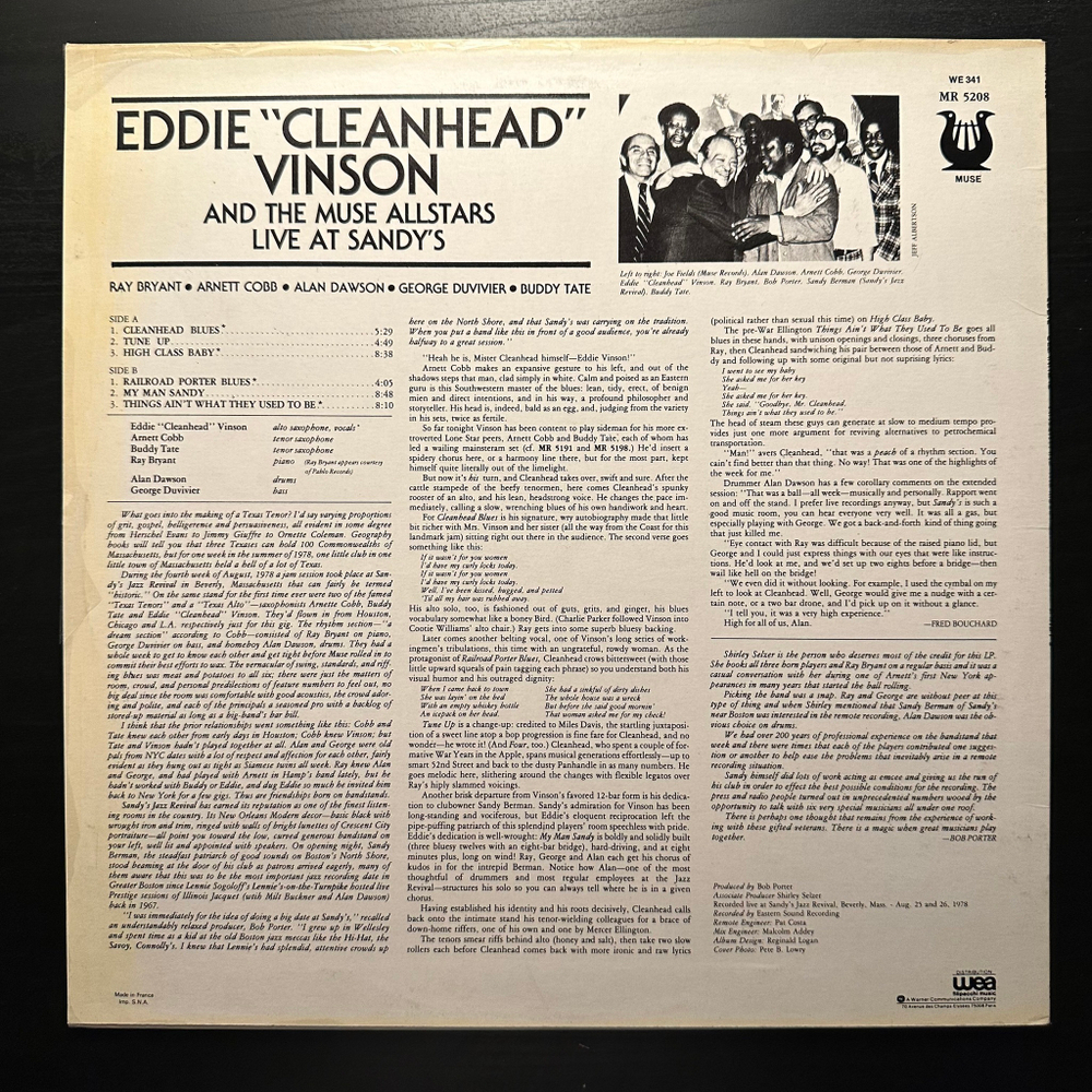 Eddie "Cleanhead" Vinson And The Muse Allstars - Live At Sandy's (Франция 1981г.)