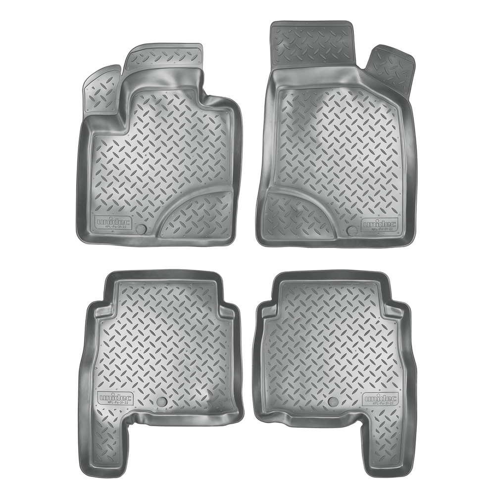 Ковры в салон Norplast/Unidec для Hyundai Santa Fe в кузове CM (2006-2010)Полиуретан, арт.NPL-Po-31-22-G