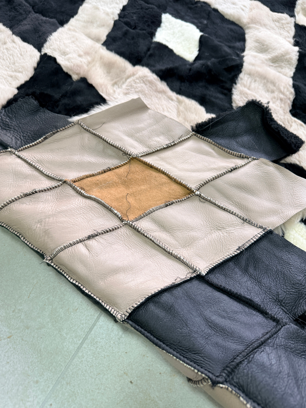 Покрывало меховое ковер из шкуры овчины