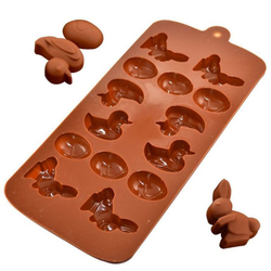 Форма силиконовая «Пасха. Животные» 14 ячеек