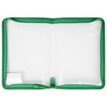 Папка на молнии пластиковая BRAUBERG "Диагональ", А4, 325х230 мм, прозрачная, молния ассорти, 224052