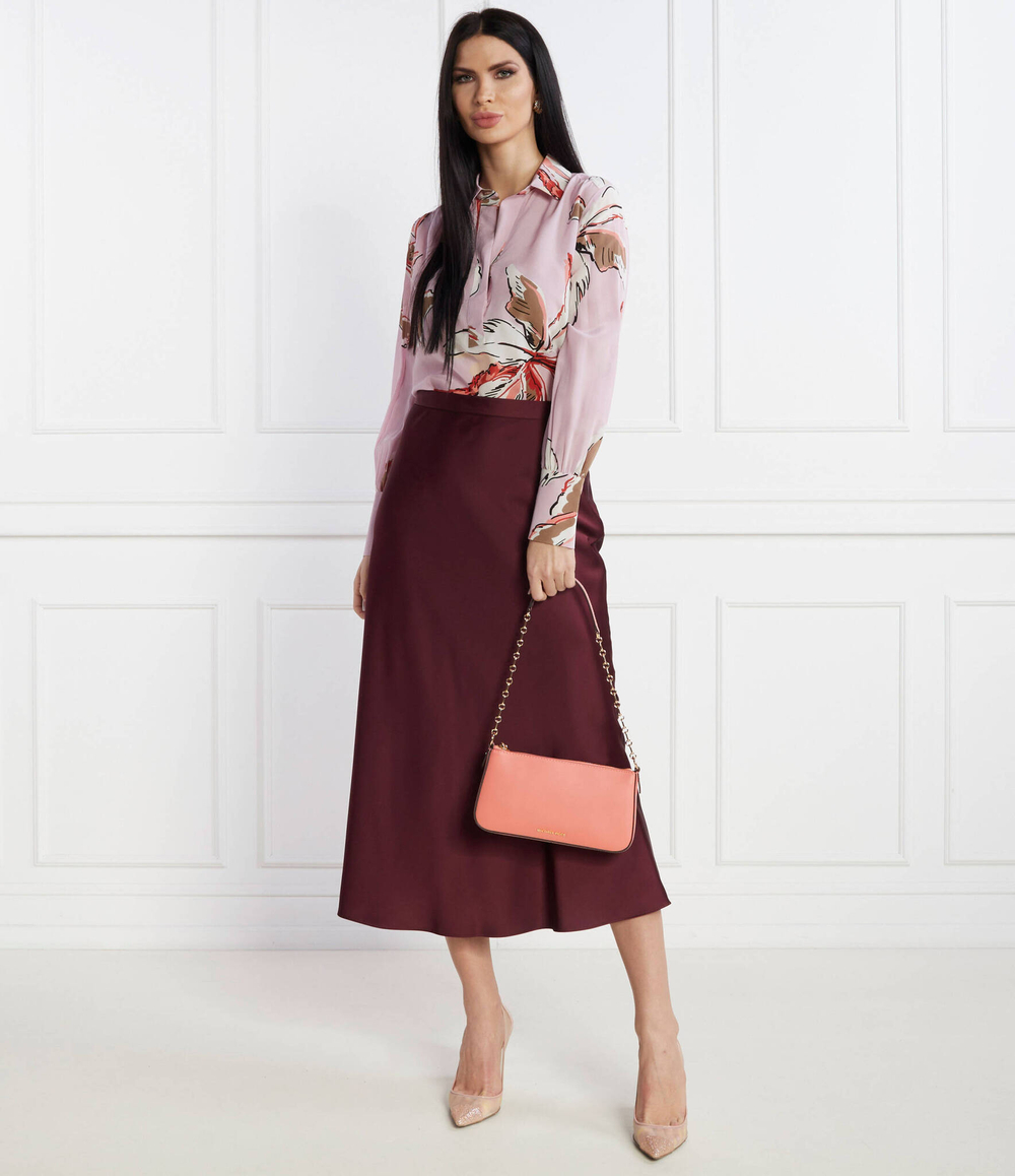 Кожаная Наплечная сумка Michael Kors - розовый(32H3G8EW6L)