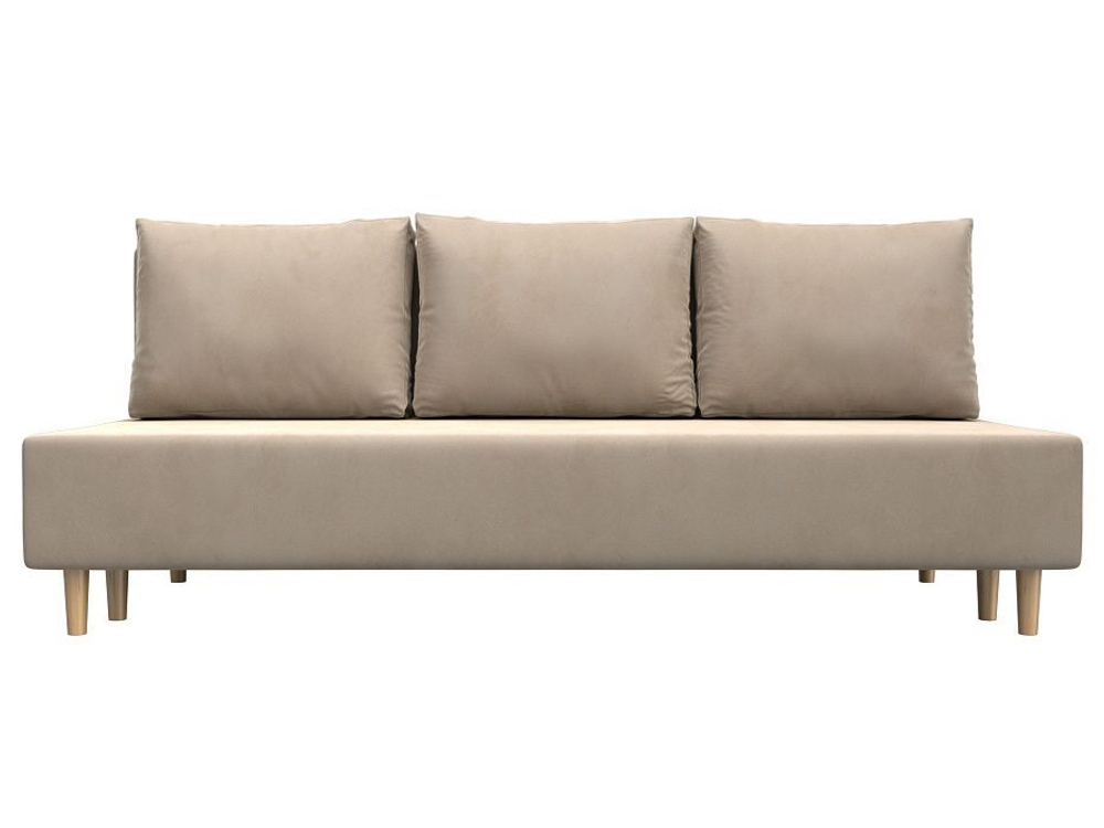 Диван прямой Лига-033 велюр Бежевый