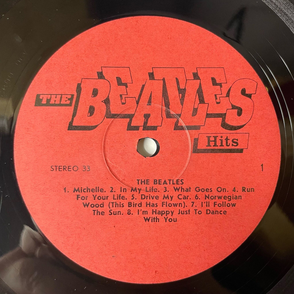 Винтажная виниловая пластинка LP The Beatles Битлз Hits Хиты (СССР 1991)