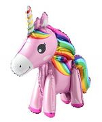 Шар 3D (23''/58 см) Фигура, Радужный единорог, Розовый, 1 шт. в упак.