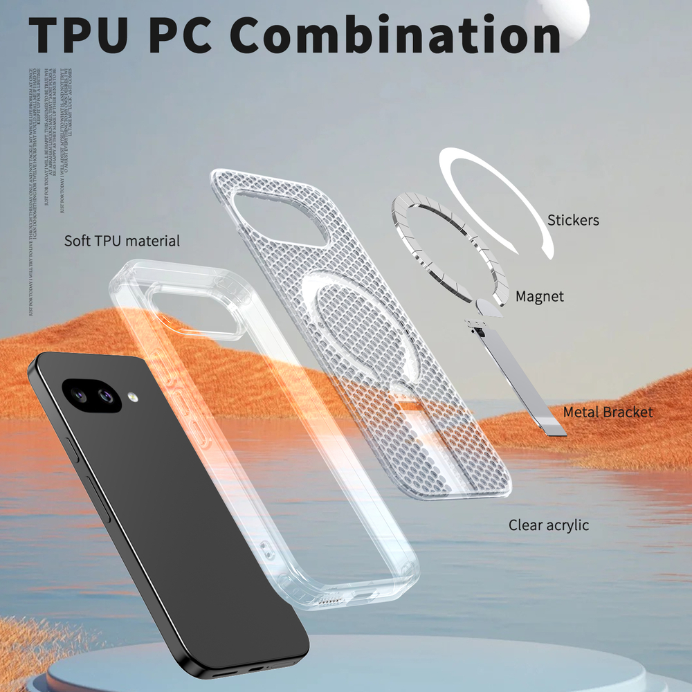 Прозрачный чехол Mesh Pro Magnetic Case для Google Pixel 9А