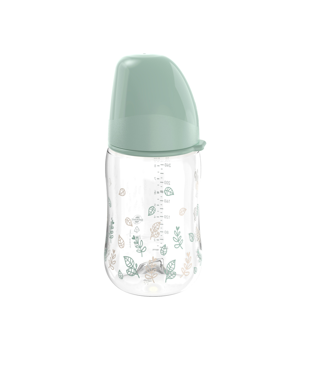 NIP Бутылочка пластиковая "Cherry" 260 мл, с соской латекс 0+