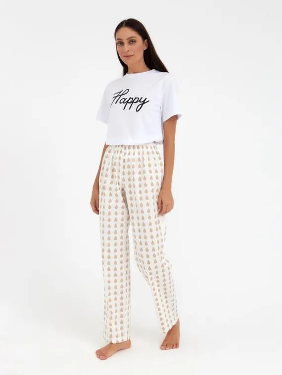 Брюки женские KAFTAN &quot;Drops&quot;, р. 40-42, белый