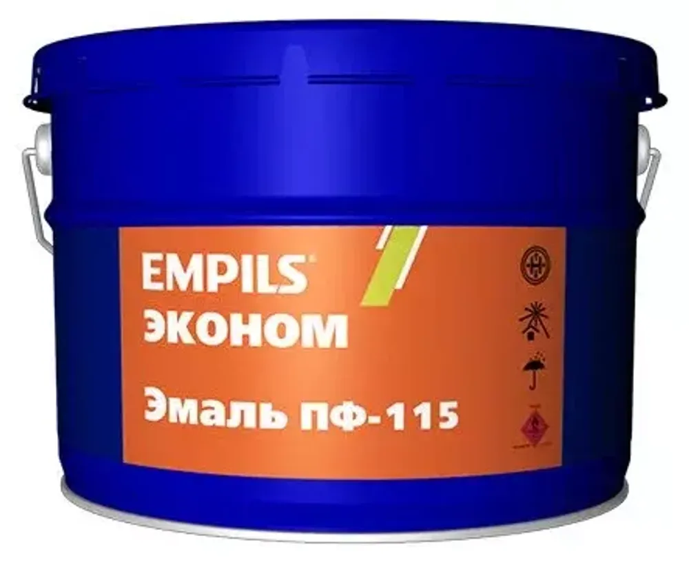 Эмаль ПФ-115 универсальная алкидная Empils Эконом желтая 20 кг