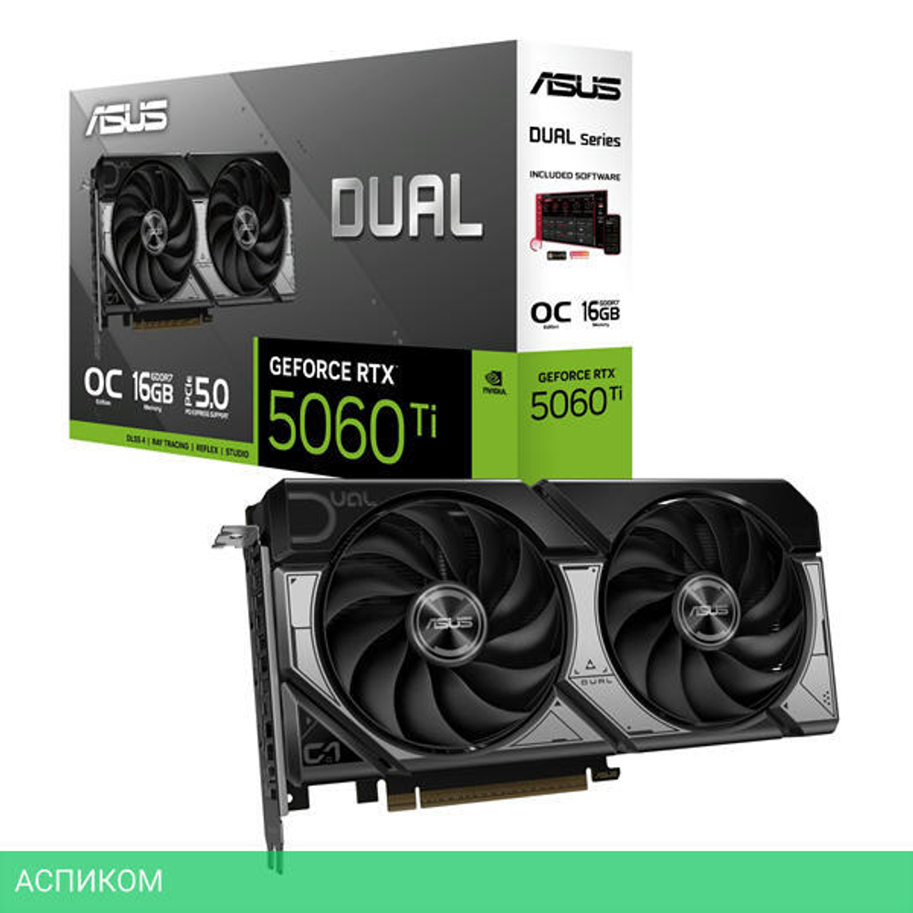 Видеокарта Asus RTX 5060 Ti Dual OC 16GB GDDR7 (90YV0MH0-M0NA00)