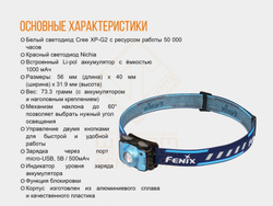 Фонарь налобный Fenix HL12, Gray