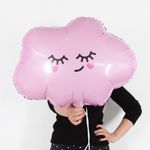 Шар (27''/69 см) Фигура, Облачко, Розовый, 1 шт. в упак.