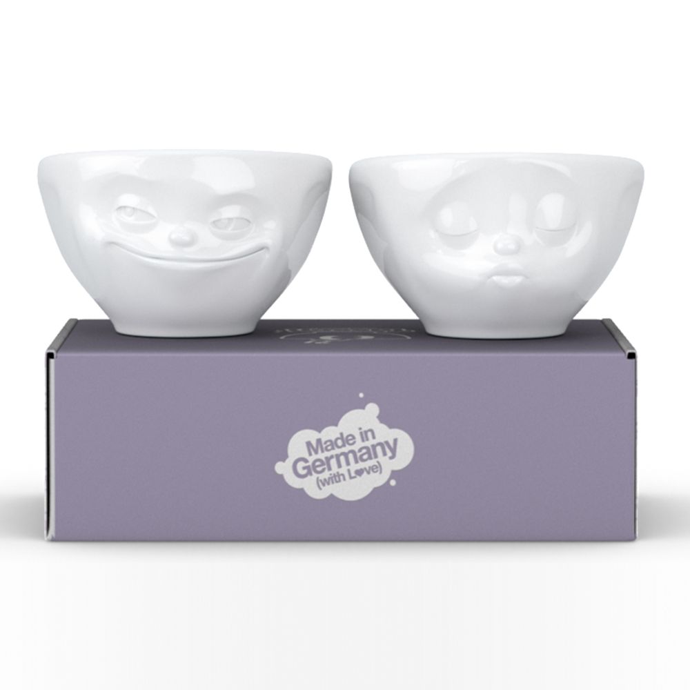 Набор чаш Grinning & Kissing, 100 мл, белый, 2 шт.