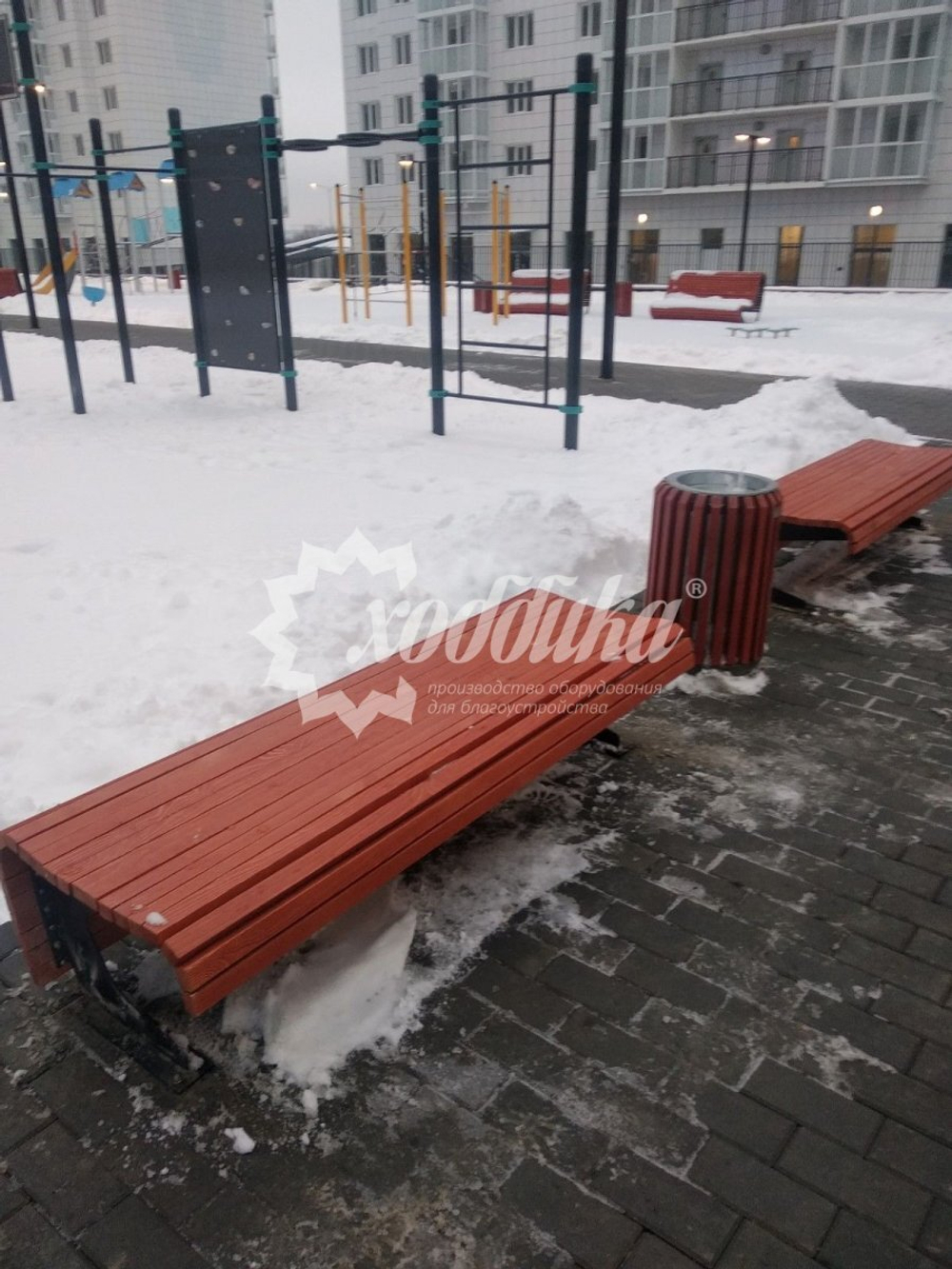 Скамейка стальная «Пифагор» без спинки