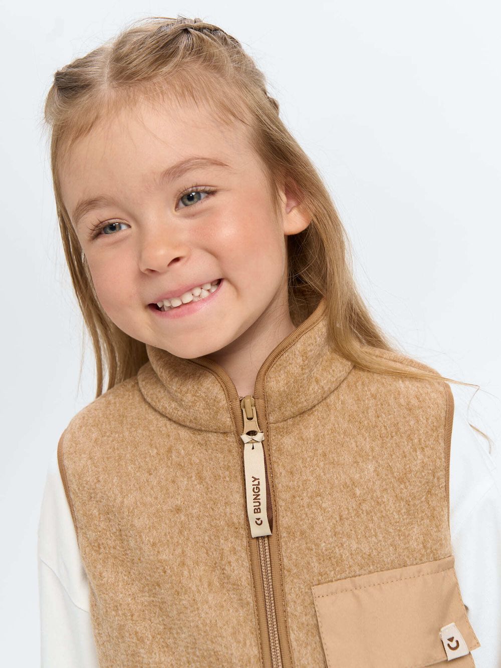 Жилет флисовый "Бежевый меланж"