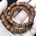 бдр-тк84 Бусины деревянные из кокоса, рондель 8*4мм, темно-коричный, ок. 38см