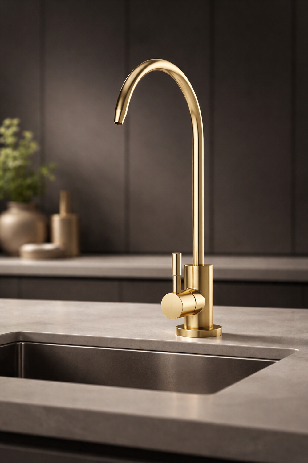 Кран STWORKI Эстерсунд S31090GM матовое золото